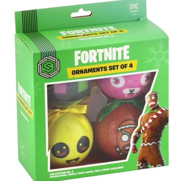 Epic Games Other - Epic Games Fortnite Holiday Christmas Set Of 4 Ornaments Collection No. 2